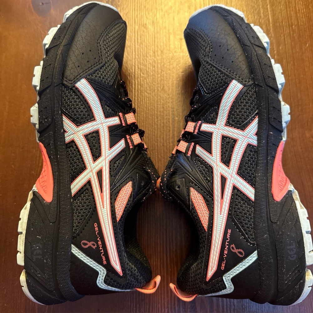 Asics Gel Venture 8 Womens Size 6.5 1012A708 Black Running Shoes Sneakers‎